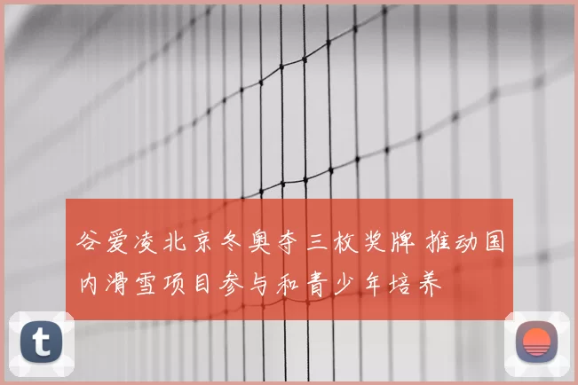 谷爱凌北京冬奥夺三枚奖牌 推动国内滑雪项目参与和青少年培养